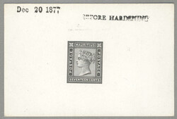 1879-80, 17c. black, De La Rue die proof on glazed card 92x60mm ...