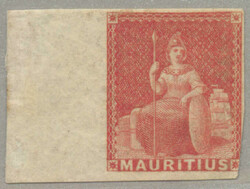 1858-1862, 6d vermillion, Britannia, imperf, LPOG, huge left margin ...