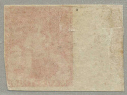 1858-1862, 6d vermillion, Britannia, imperf, LPOG, huge left margin ...