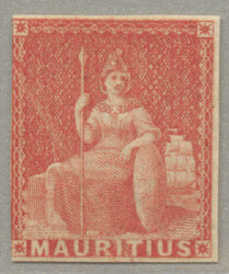 1858-1862, 6d vermillion, Britannia, imperf, NG, slightly touched at ...