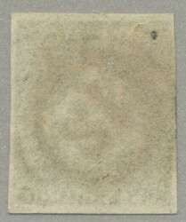1858-1862, 1s yellow-green, Britannia, imperf, cancelled by complete ...