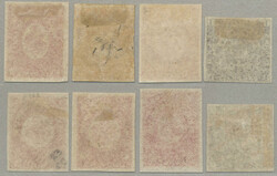 1862-4, 1d-1s., complete set (8), LPOG/NG, fresh and desirable, CV ...