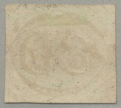 1843, 60 reis, imperf, used with crispy clear red-brown S+I+DECA ...