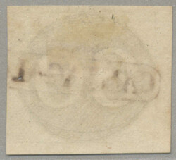 1843, 60 reis, imperf, used with crispy clear straight line CANTAGALO ...