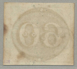 1843, 60 reis, imperf, used with crispy clear full black CEARA ...