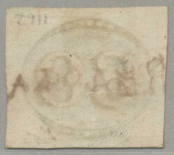 1843, 60 reis, imperf, used with crispy clear large part red PELOTAS ...