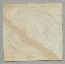 1843, 60 reis, imperf, used with crispy clear large part blue framed ...