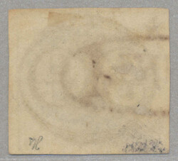 1843, 90 reis, imperf, used with crispy clear upside-down part brown ...