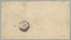 1890, to Ripon, envelope franked with Great Britain 1887 Jubilee ...
