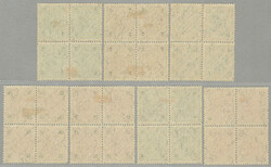 1890, complete set of 1 to 15 Kreuzer of the 1890 Kaiser head issue ...