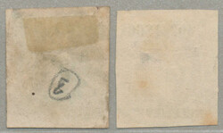 1866, Maximilian issue, lithographed, 25c and 50c, with district opt ...