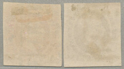 1866, Maximilian issue, lithographed, 7c and 25c, with district opt ...