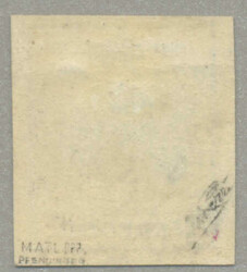 1850, 9 kr, blue, Type MIIIb, unused - LPOG with spread gum, close to ...