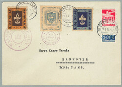 1949, from Oldenburg to Hannover, Displaced Persons Camp cover sent ...