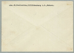 1949, from Oldenburg to Hannover, Displaced Persons Camp cover sent ...