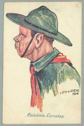 1932, Boy Scouts, from Sibiu to Ploesti, multicolored illustrated ...