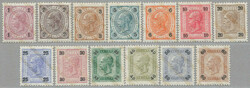 1901, 1H-60H, kompletter Satz mit Lackstreifen, postfrisch, ex Karl ...