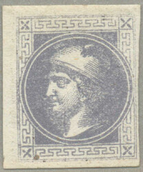 1867, 1 kr, grauviolett, Type Id, grober Druck, ungebraucht, Attest ...