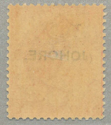1884, 2c, rose, JOHOR opt - 14, LPOG, perf. 14, desirable, VF-XF! ...