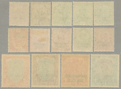 1927-39, 3p-10r, overcomplete set of (13+1), with additional 12a wmk ...