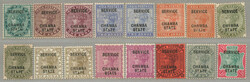 1887-98, 1/2a-1r, overcomplete set of (10+6), with additional colour ...