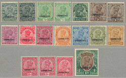 1927-37, 3p-1r, overcomplete set of (14+4), with additional colour ...