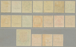 1927-37, 3p-1r, overcomplete set of (14+4), with additional colour ...