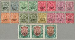 1913-23, 3p-1r, overcomplete set of (10+9), with additional colour ...