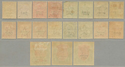 1913-23, 3p-1r, overcomplete set of (10+9), with additional colour ...