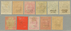 1903-5, 3p-1r, partial set of (11), both 2a missing, wmk star, CHAMBA ...