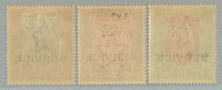 1914-27, 1r-5r, highest values of the set (3), wmk star, JIND STATE ...
