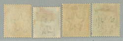 1885-00, 1/2a-1r, complete set of (4), wmk star, red NABHA STATE opt, ...
