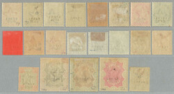 1885-1900, 1/2a-5r, over complete set of (15+6 additional shades), ...