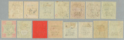 1885-97, 1/2a-1r, overcomplete set of (10+5 additional shades), wmk ...