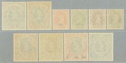 1941-43, 3p-25r, complete set of (10), wmk stars, JIND opt, LPOG ...