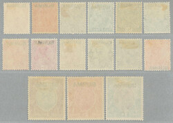 1937, 3p-5r, set of (15), BURMA opt, LPOG, fresh, VF-XF! Estimate ...