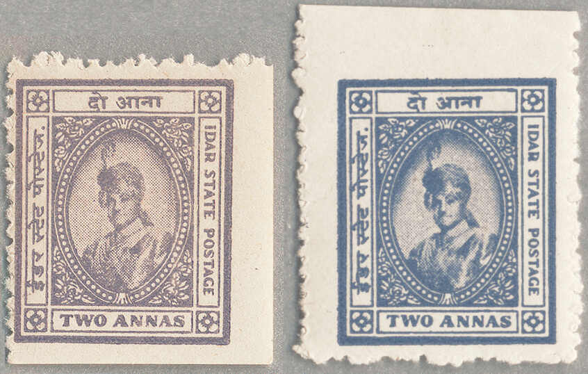 1944, 2 a., VIOLET instead of blue, COLOUR ERROR from lower right ...