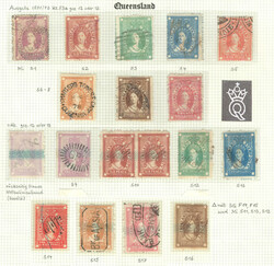 1871-72, 1 d.- 20 s., overcomplete set of (16+1) on beautiful sheet, ...