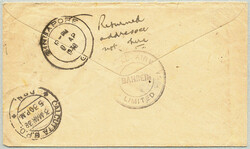 1938, 8d, grey, on first flight Airmail cover from SINGAPORE via ...
