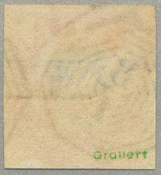 1854, 4 a, blue and red, Head Die III/Frame Die II, used with ...