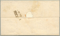 1856, 15 C, fiscal stamp used on letter, second issue, on letter from ...