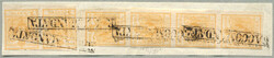 1850, 5 C, light orange yellow, (6) a vertical strip of (4) and a ...