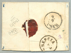 1850, from Pieve di Ledro to Brescia, folded letter franked with 1850 ...