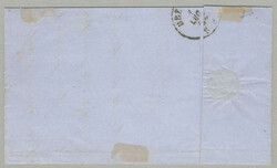 1860, 20 cent, blue, on entire letter, cancelled with Austrian ...