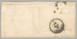 1860, 20 cent, blue, on entire letter, cancelled with Austrian ...