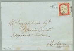 1859, 40 cent, rose, on entire letter (slightly reduced on left side, ...