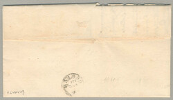 1861, 20 cent, blue, on entire letter, cancelled with Austrian ...