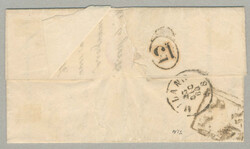 1860, 20 cent, blue, on entire letter, cancelled with Austrian ...