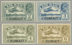 1933-4, 2 a to 6a, full set, opt KUWAIT, LPOG, very fresh and ...