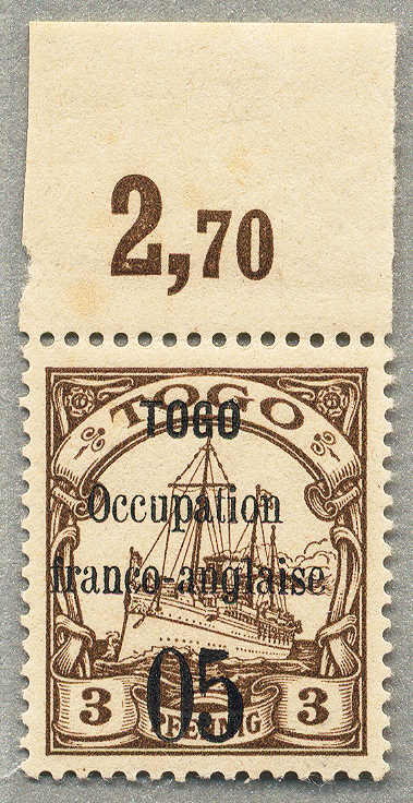 Lot 20578 - British Commonwealth German Colonies Togo French Occupation - classicphil GmbH 8'th classicphil Auction - Day 2 Lot 20578 - British Commonwealth German Colonies Togo French Occupation - classicphil GmbH 8'th classicphil Auction - Day 2
